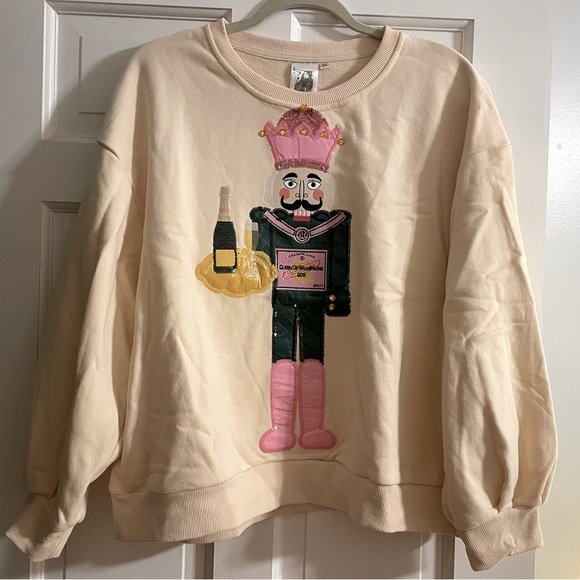 QUEEN OF SPARKLES Sweaters Queen Of Sparkles Nutcracker Champagne